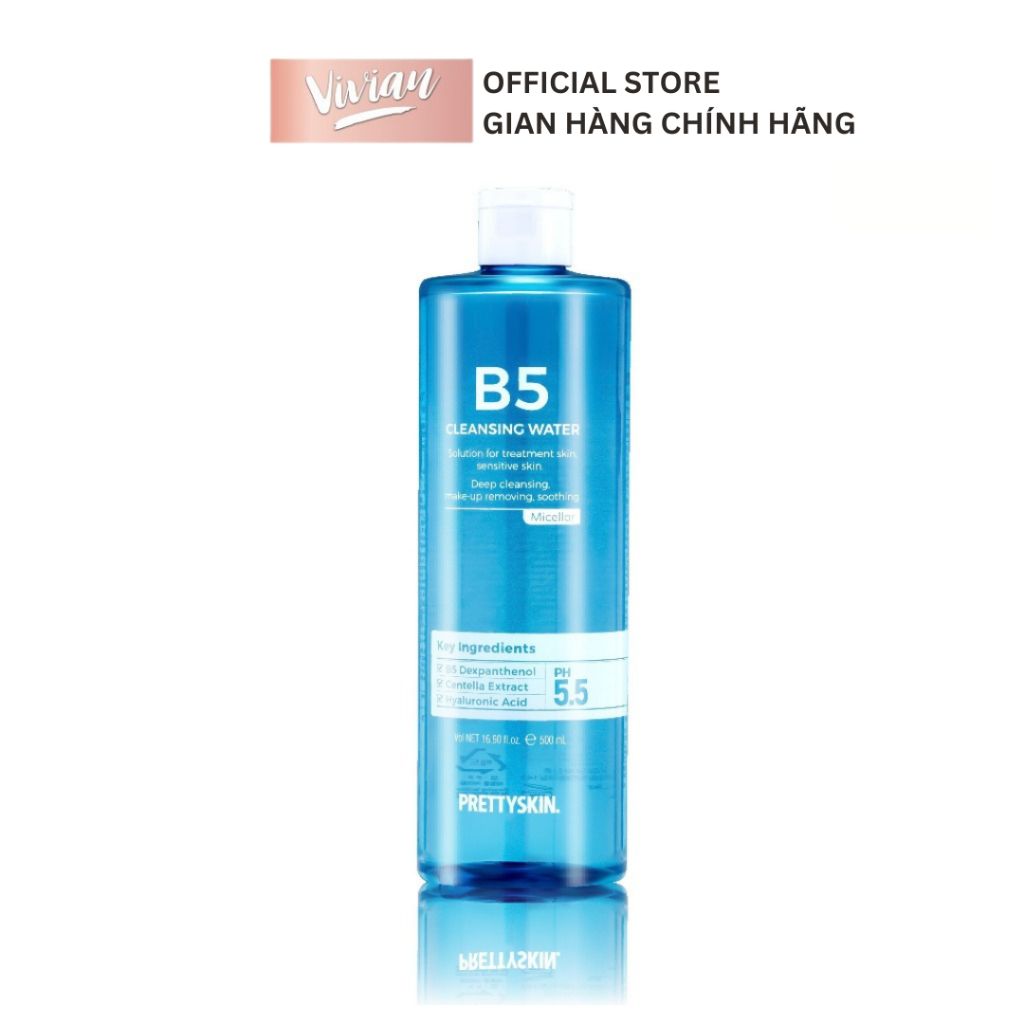  Nước tẩy trang phục hồi da nhạy cảm B5 PrettySkin 500ml (MP9132) 