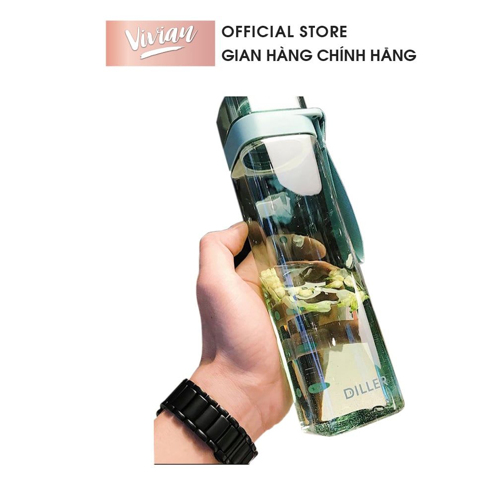  Bình nước thể thao vuông Diller 700ml (QT0064) 