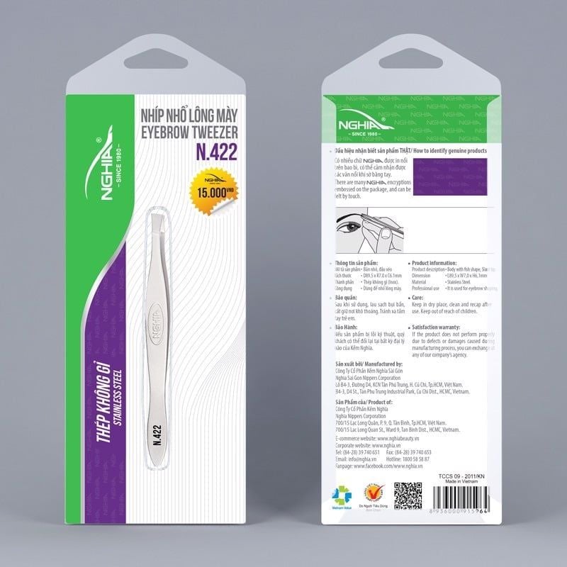  Nhíp vỉ giấy N.422 - Kềm Nghĩa (KE0659) 