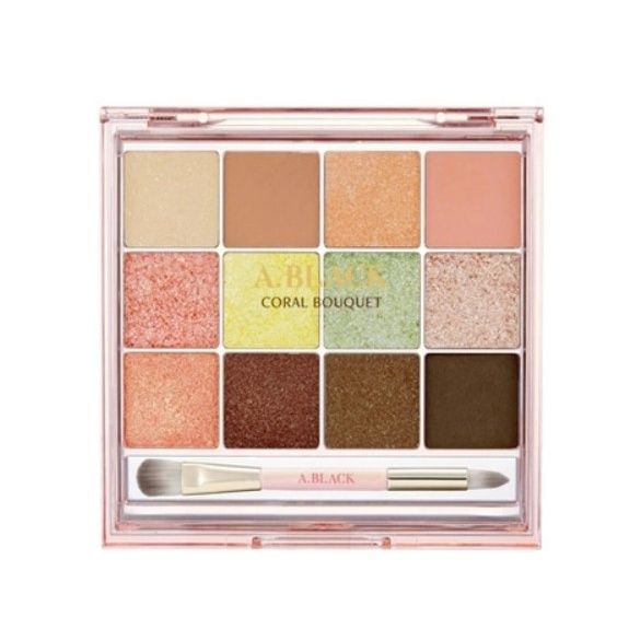 Bảng Mắt Clio A.Black Glam Change Multi Palette - Coral Bouquet 03 (12 màu)