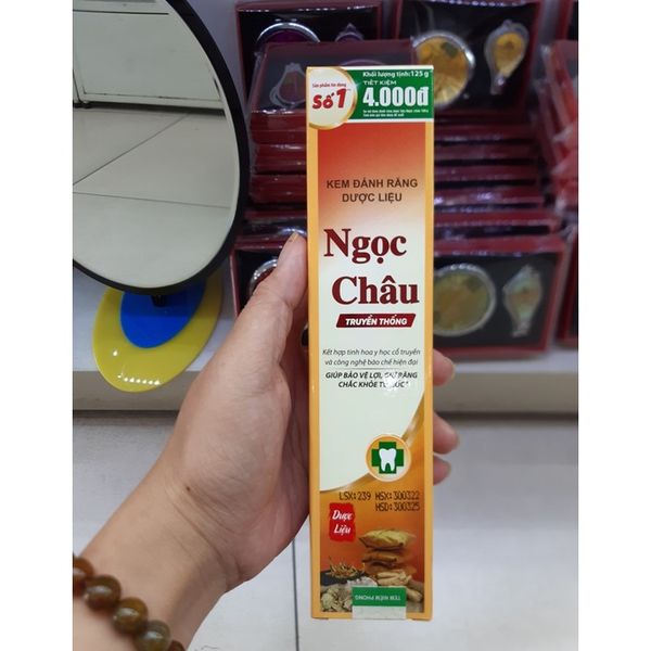 Kem Đánh Răng Dược Liệu Ngọc Châu Truyền Thống 125g