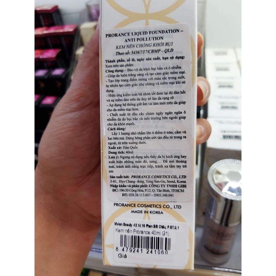  Kem nền Prorance 40ml (MP5739 MP5740 MP5741) 