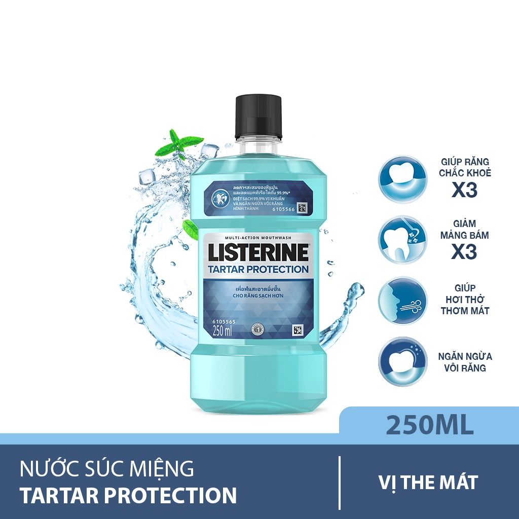  Nước súc miệng Listerine 250ml (giảm vôi răng) (MP6931) 