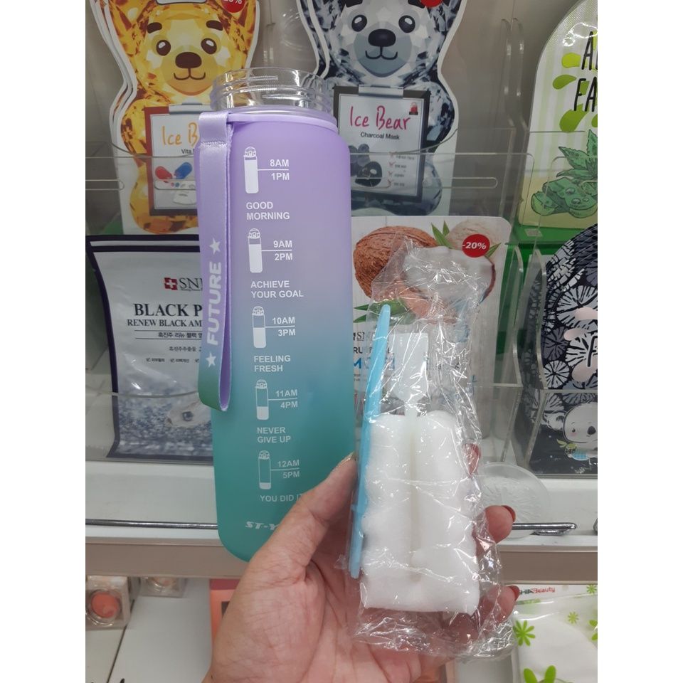  Bình nước có vạch báo giờ 1100ml (QT0055) 