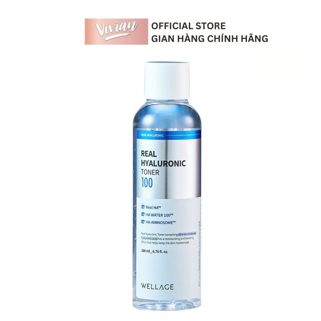  Nước hoa hồng cấp ẩm sâu Wellage Real Hyaluronic 200ml (MP9133) 