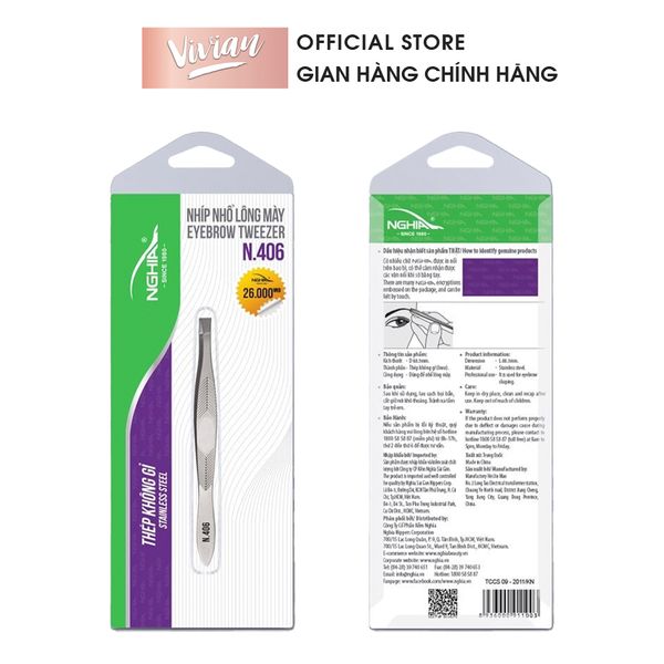 Nhíp vỉ giấy N.406 Kềm Nghĩa