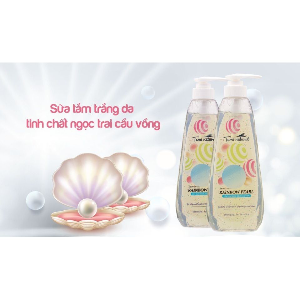  Sữa tắm trắng da ngọc trai cầu vồng Tami Natural 600ml (MP7977) 