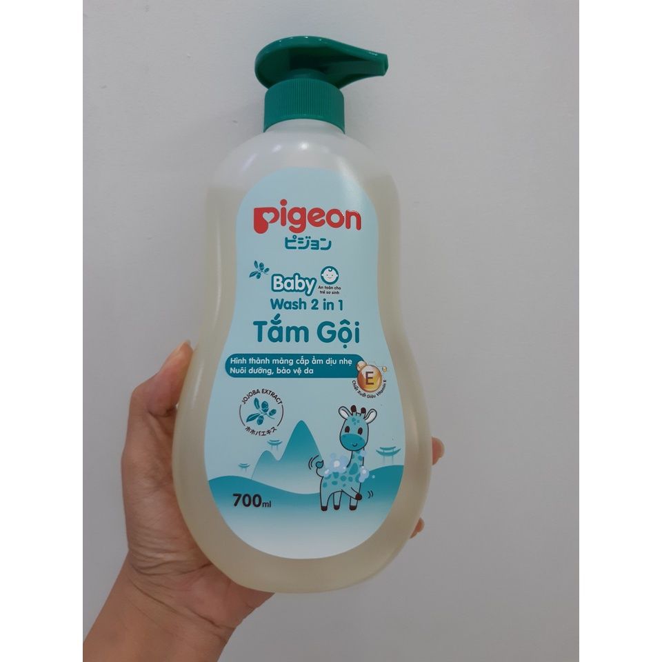  Sữa tắm gội xanh Pigeon 2in1 Baby wash 700 ml (MP4607) 