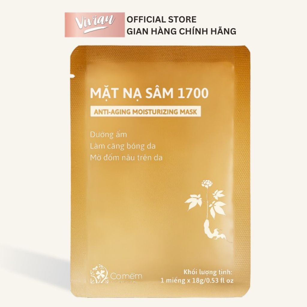  Mặt nạ sâm 1700 Cỏ Mềm -  dưỡng ẩm ngừa lão hoá da 18g (MP9198) 