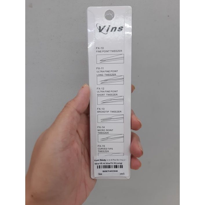  Nhíp nối mi Vins FX-16 (cong) - MP8180 