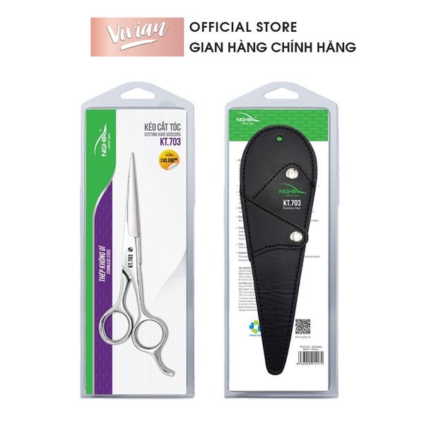 Kéo Cắt Tóc Inox KT.703 Kềm Nghĩa