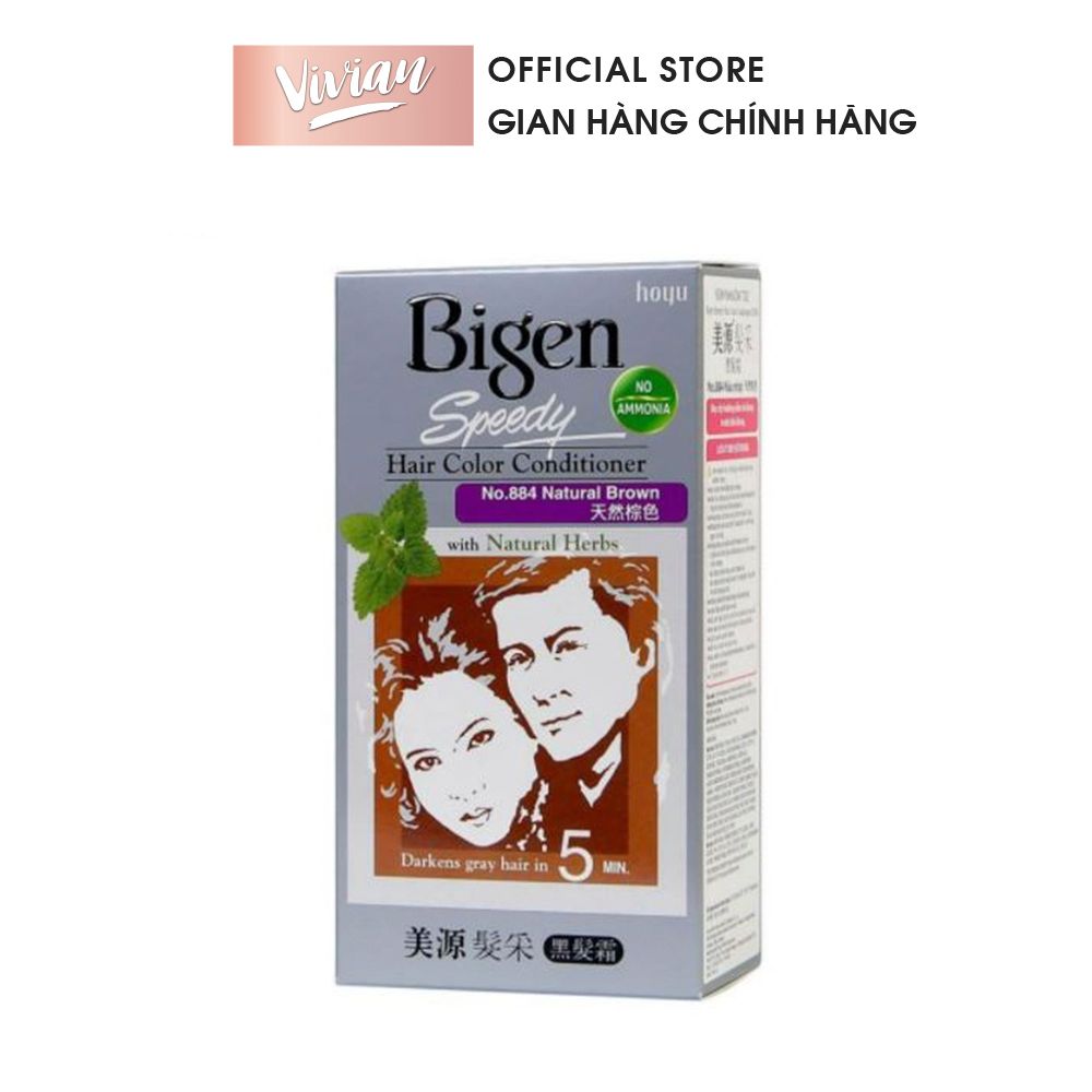  (Bigen xám) Thuốc nhuộm tóc Bigen Speedy Hair Color Conditioner 80ml (xám) 