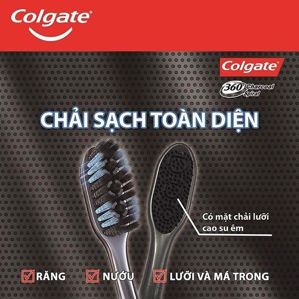  Bàn chải Colgate 360 Charcoal Spiral SHX (MP6072) 