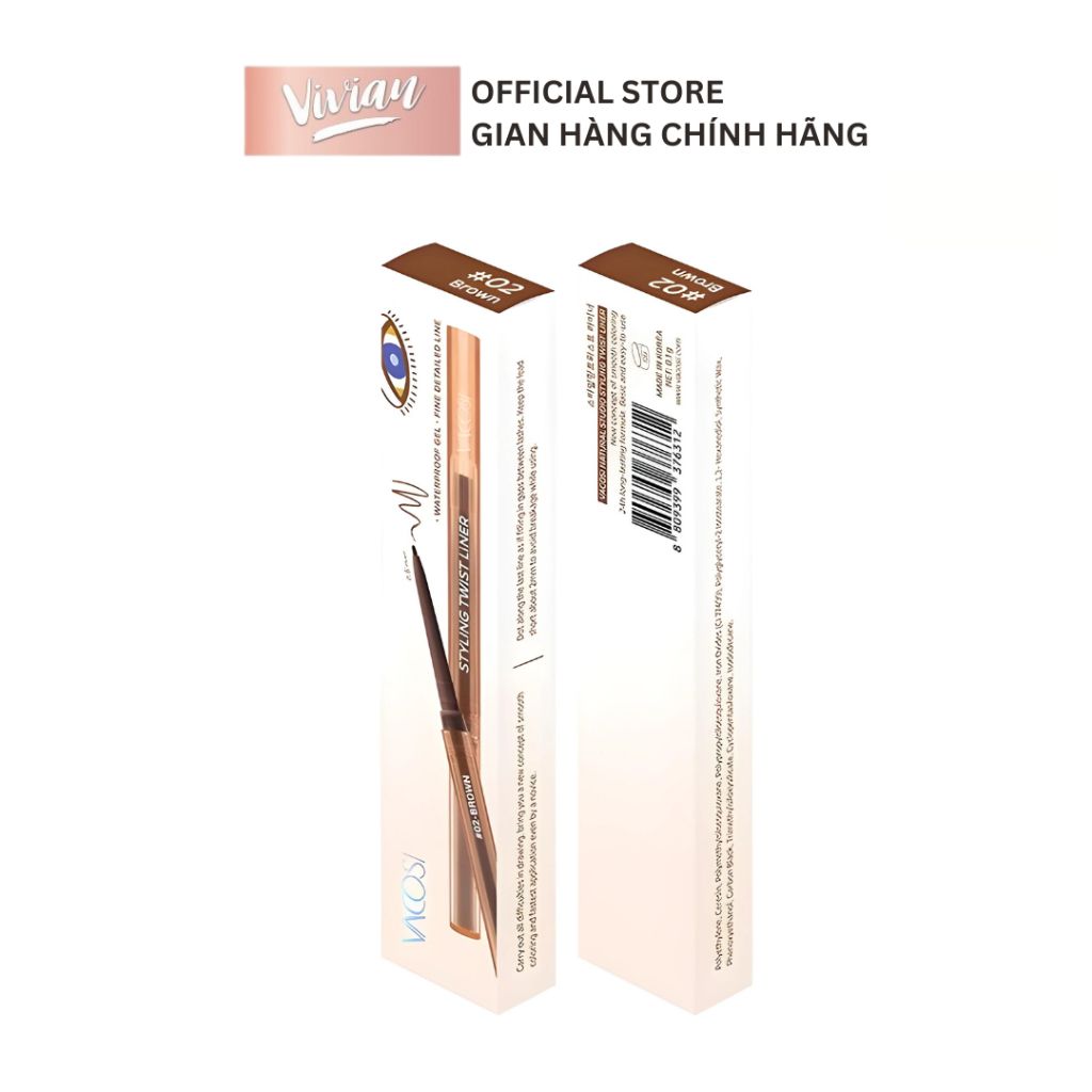  Chì gel kẻ mắt Vacosi Styling Twist Liner VM26 (MP9179  MP9180) 