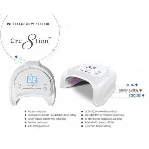  MÁY HƠ GEL TÍCH ĐIỆN LED/UV CRE8TION CỦA MỸ (NA5510) 