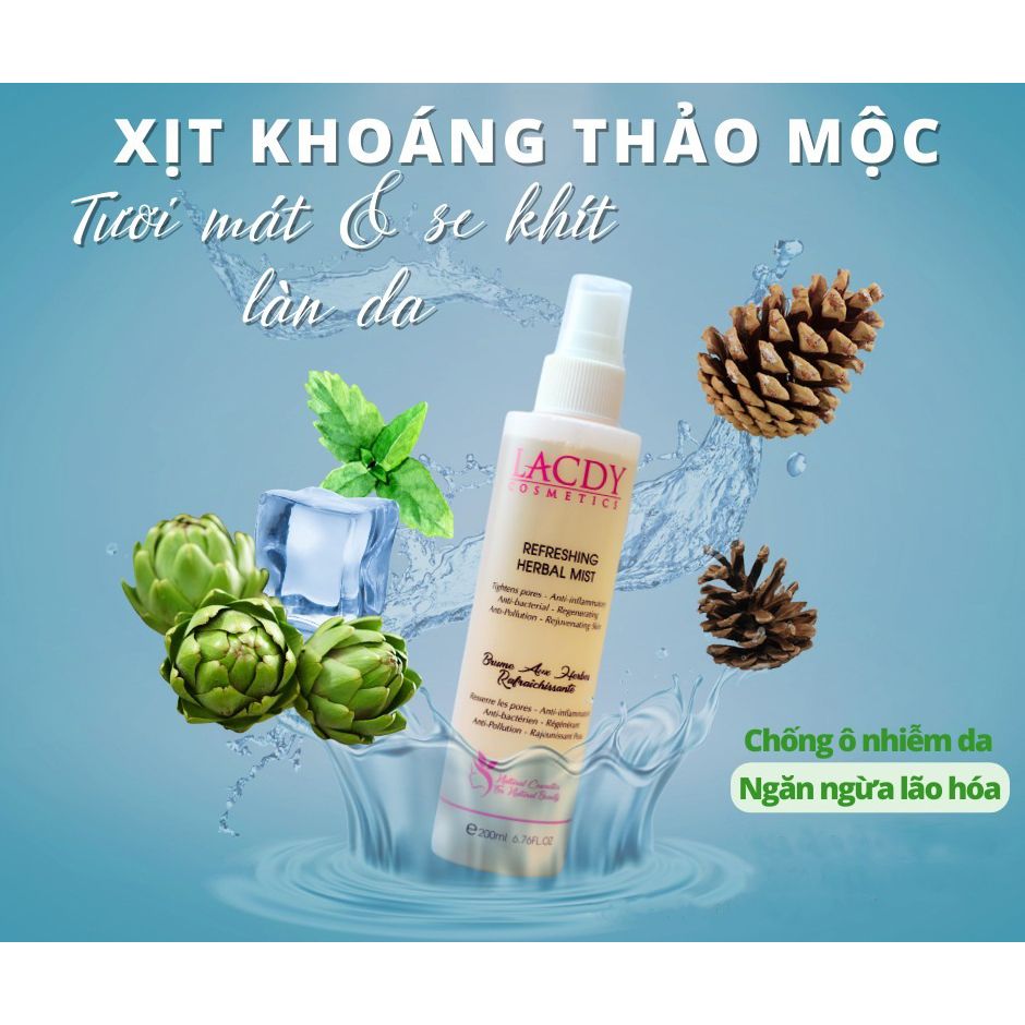  Xịt khoáng thảo mộc Lacdy 200ml - L524 (MP8752) 