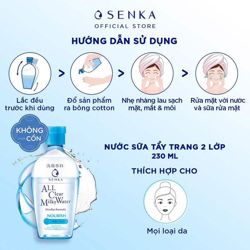  Nước sữa tẩy trang 2 lớp Senka 230ml ( 70120 ) - MP7609 