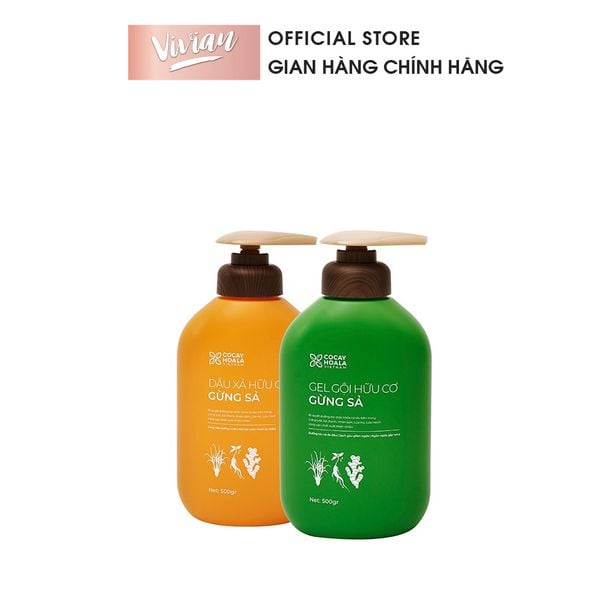 Combo gel gội xả gừng sả Cocayhoala 500g