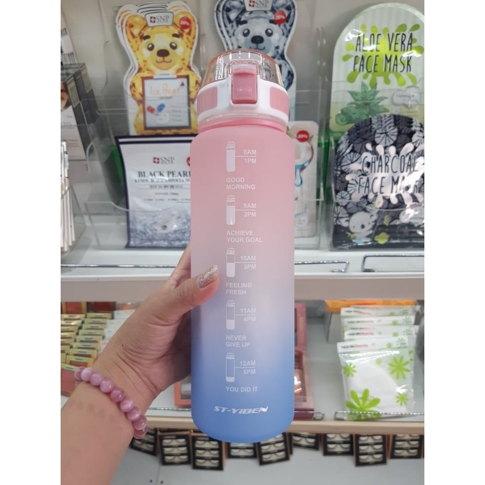  Bình nước có vạch báo giờ 1100ml (QT0055) 