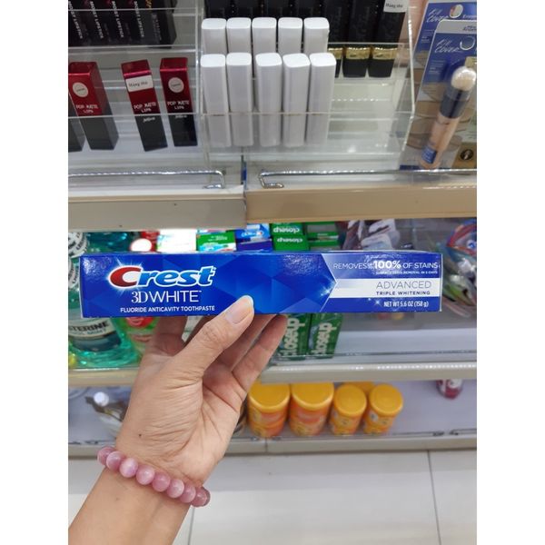 Kem Đánh Răng Crest 3D White Triple Advanced 158g