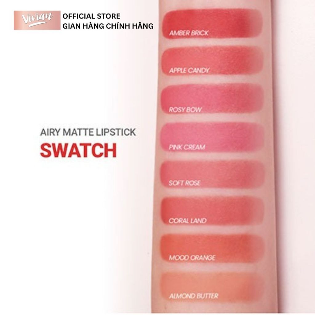  Son lì dạng thỏi Innisfree Airy Matte (MP9256 - MP9263) 