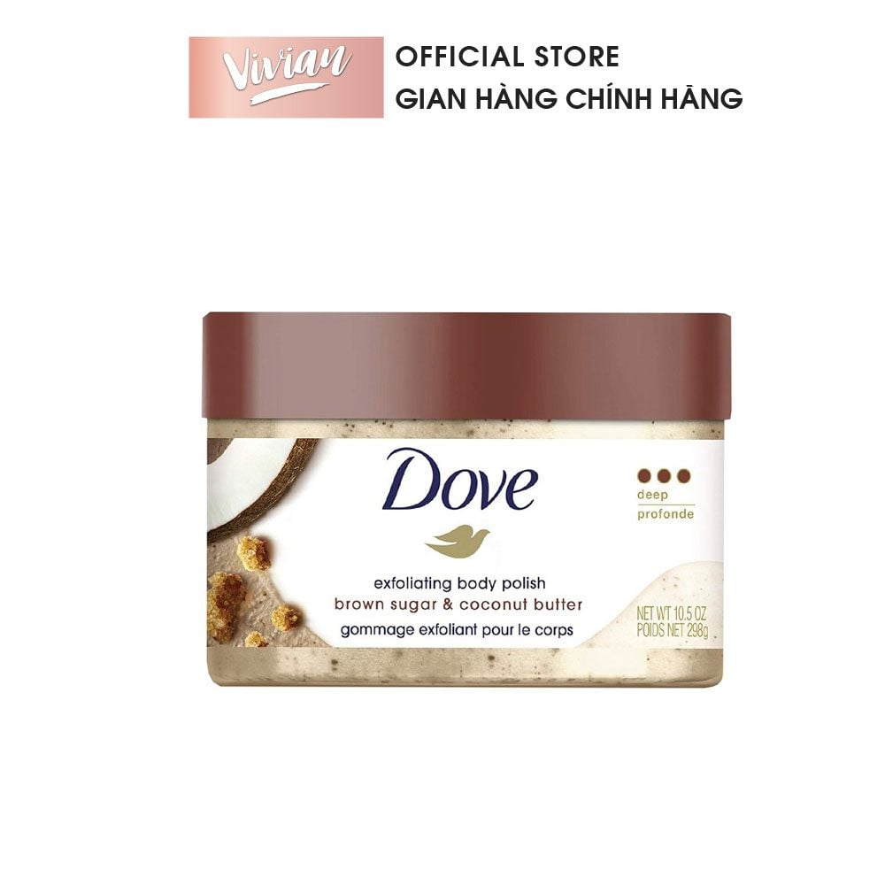  Kem tẩy tế bào chết Body Dove - Đường nâu & bơ dừa 298g (MP8166) 