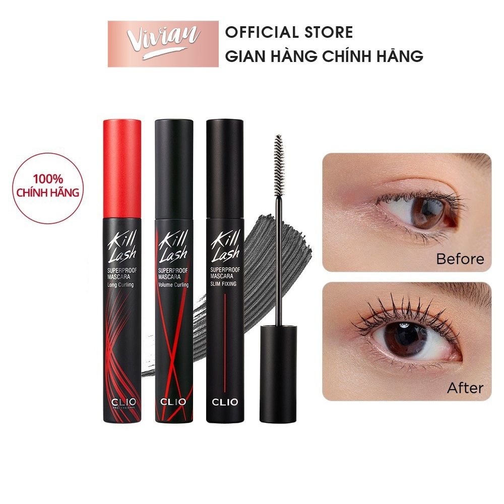  Mascara chống trôi Clio Kill Lash Superproof (MP8226  MP8227) 