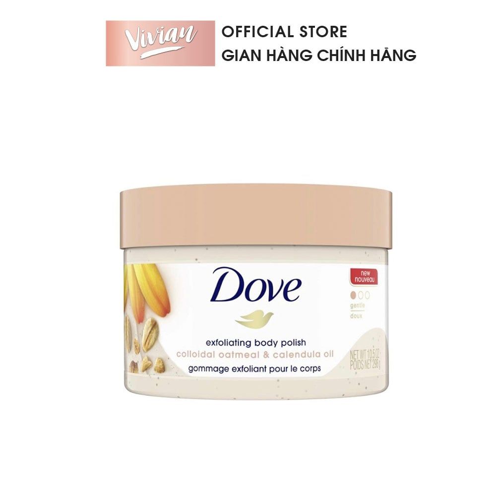  Kem tẩy tế bào chết Body Dove - Yến mạch & dầu hoa cúc 298g (MP8167) 