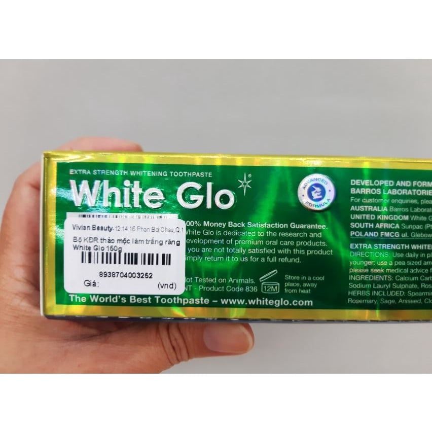  Bộ kem đánh răng thảo mộc White Glo 150g - MP8366 