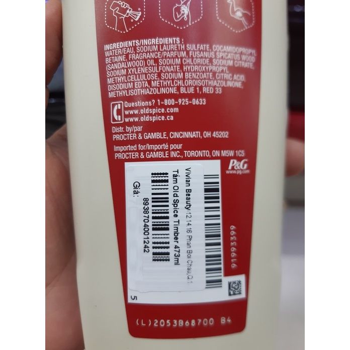  Sữa tắm nam dạng gel Old Spice 473ml (MP5994 MP5995 MP5996 MP5997) 
