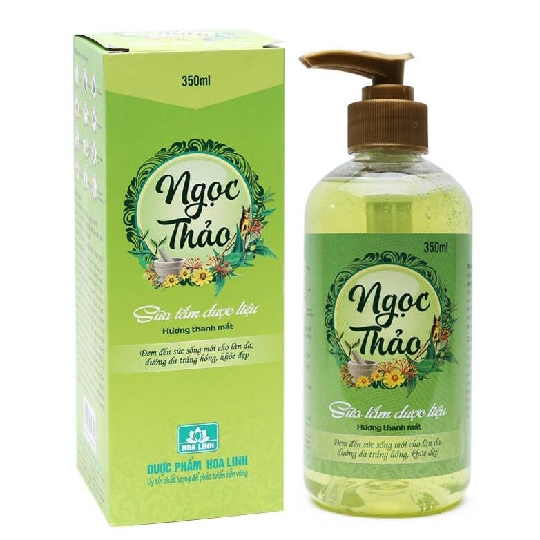  Sữa tắm dược liệu Ngọc Thảo hương thanh mát - Xanh 350ml (MP8217) 
