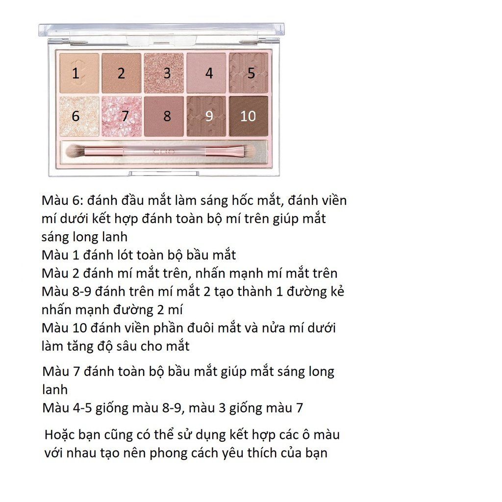  Màu mắt 10 ô Clio Pro Eye Palette #13 (MP8109) 