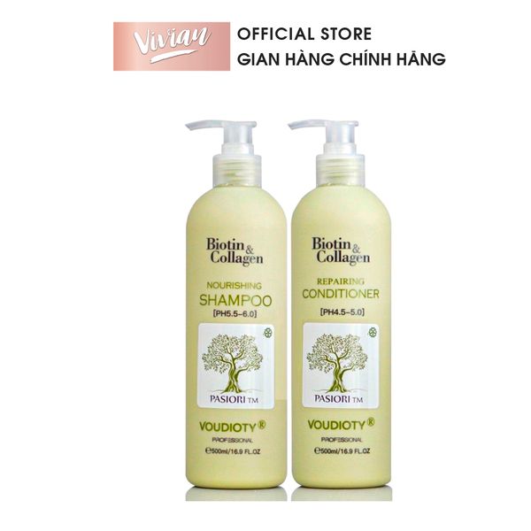 Gội, xả Biotin & Collagen Xanh rêu - kiểm soát dầu