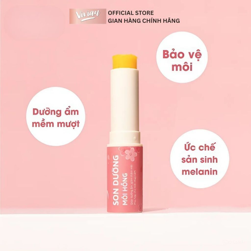  Son dưỡng môi hồng Cỏ Mềm (MP9419) 