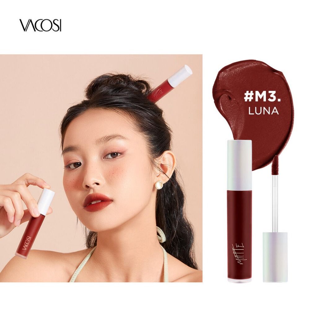  Son Kem Lì Siêu Mịn Môi VACOSI MATTE INK LIP CREAM #M1-M5 