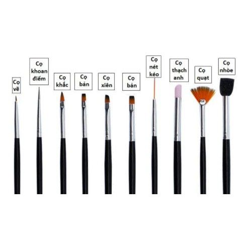 Cọ Vẽ Móng - Cọ Vẽ Cán Gỗ Vins