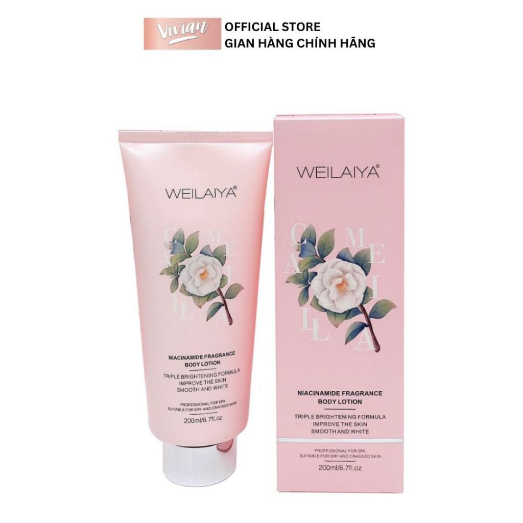  Sữa dưỡng thể trắng da hoa trà Weilaiya 200ml (MP9319) 
