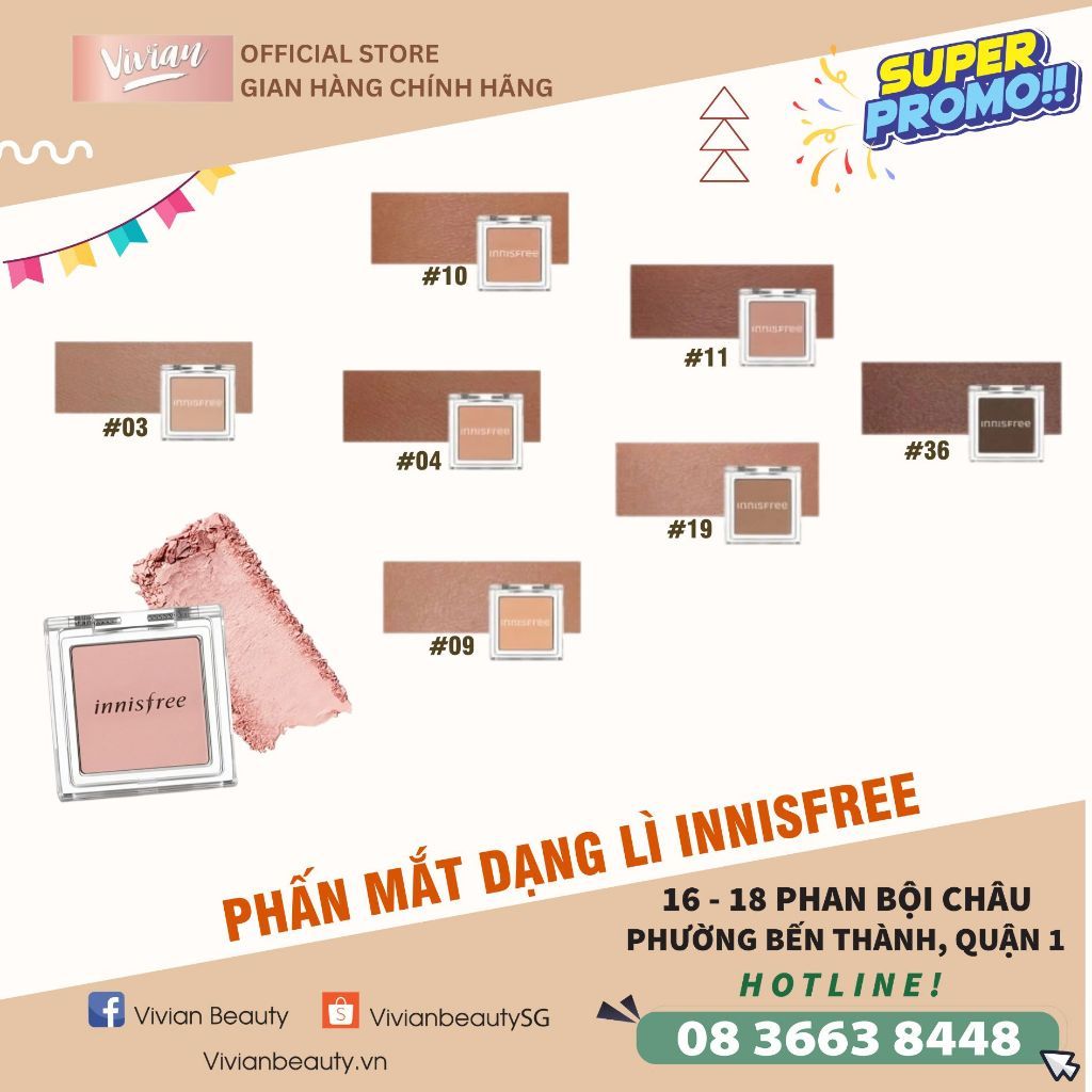  Phấn mắt dạng lì Innisfree (MP9245 - MP9251) 