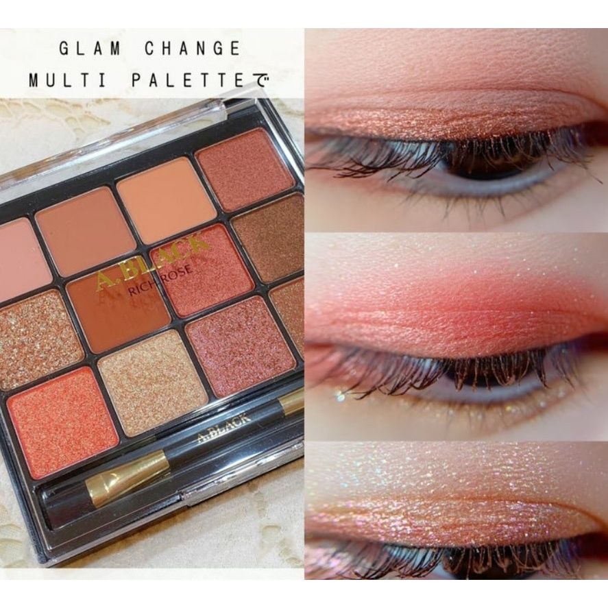  Màu mắt 12 ô Clio A.Black Glam Change Multi Palette #02 (MP8218) 