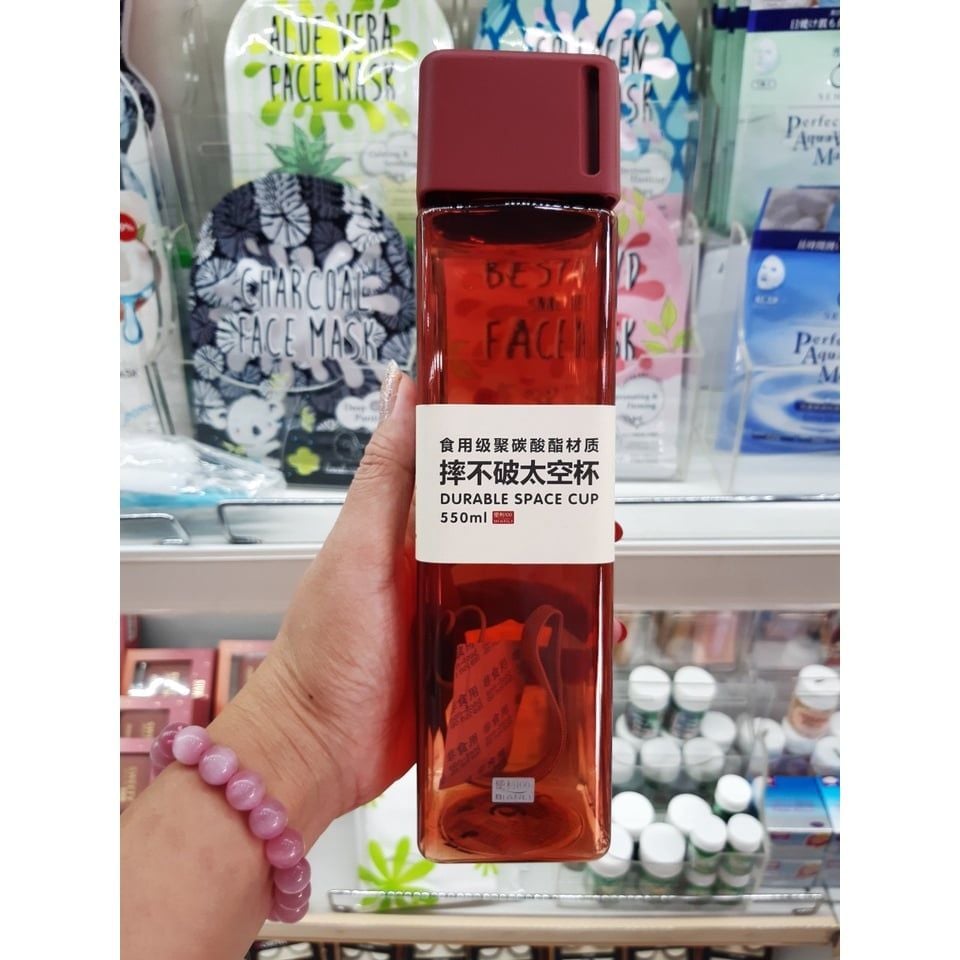  Bình nước thể thao vuông 550ml (QT0060) 