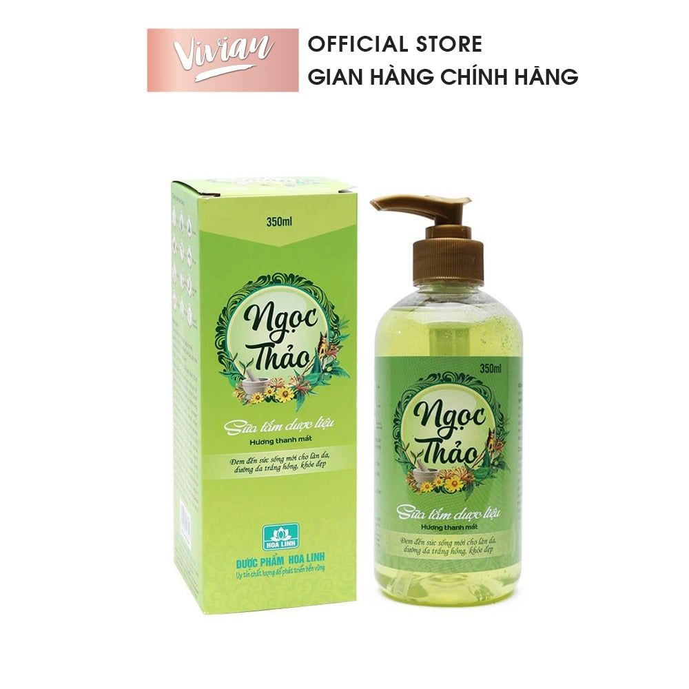  Sữa tắm dược liệu Ngọc Thảo hương thanh mát - Xanh 350ml (MP8217) 