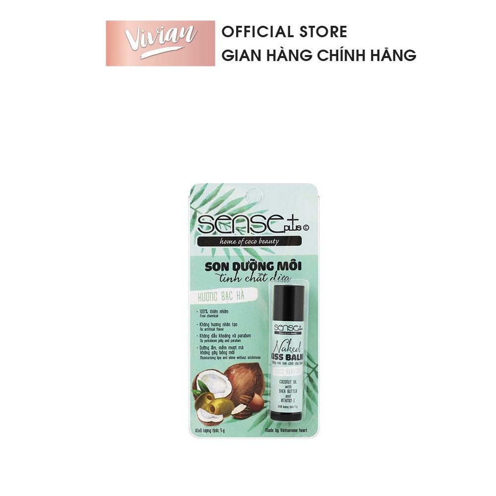  SON DƯỠNG MÔI MỀM THIÊN NHIÊN NAKED KISS BALM SENSE PLUS HƯƠNG BẠC HÀ 5G (MP7236) 