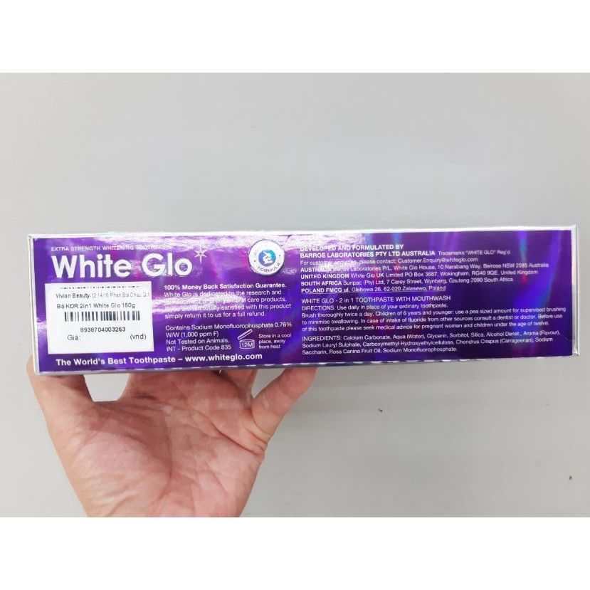  Kem đánh răng 2in1 White Glo 150g - MP8367 