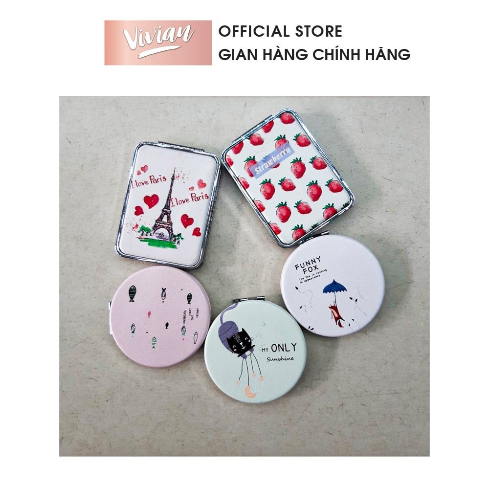  Gương soi mini 2 mặt kính 35D (TS0852) 