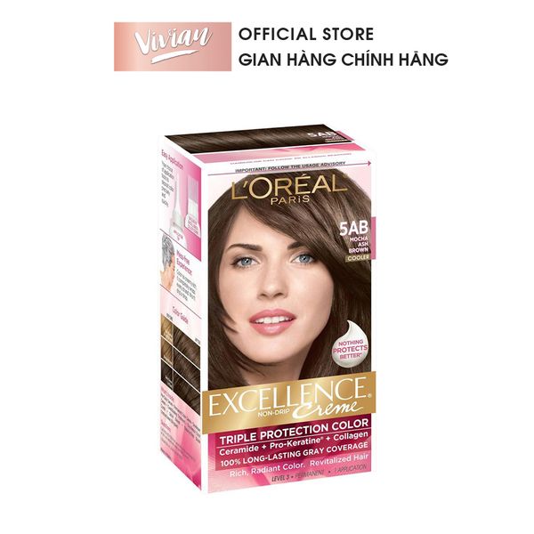 Màu nhuộm dưỡng tóc phủ bạc L'Oréal Paris Excellence Crème 172ml