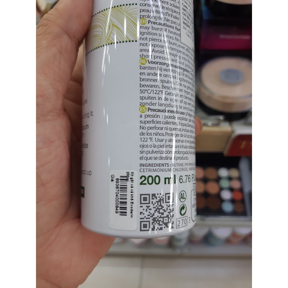  Xịt gội và xả khô Evoderm 200ml (MP5077) 