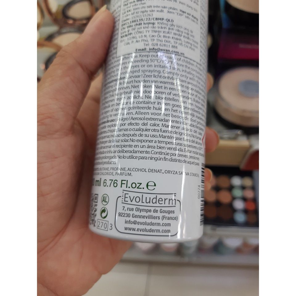  Xịt gội và xả khô Evoderm 200ml (MP5077) 