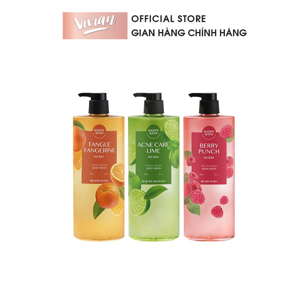  Sữa Tắm Happy Bath Fruits Crush Body Wash (MP8726  MP8727  MP8728) 