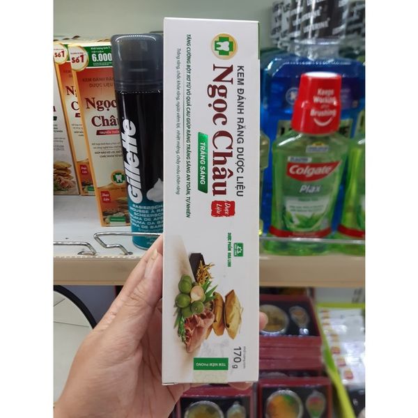 Kem đánh răng Ngọc Châu trắng sáng 170g