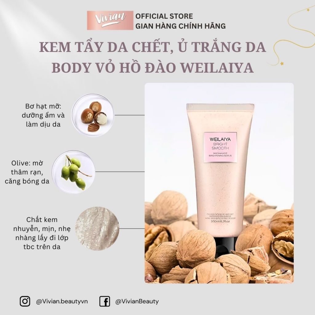  Tẩy tế bào chết ủ trắng da Weilaiya 200ml (MP9344) 